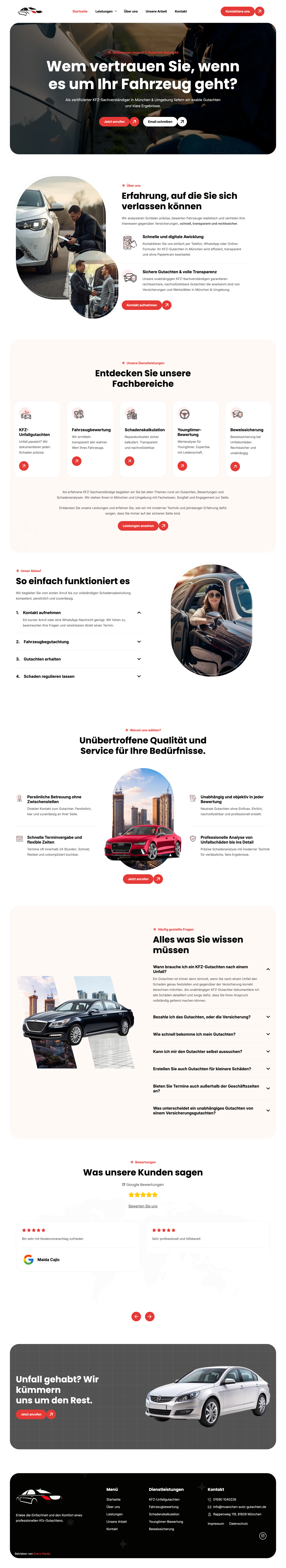 Die komplette Startseite von KFZ-Sachverständigenbüro Baban Ali